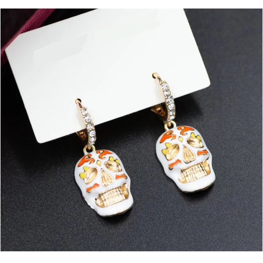 Funky Sugar Skull Earrings